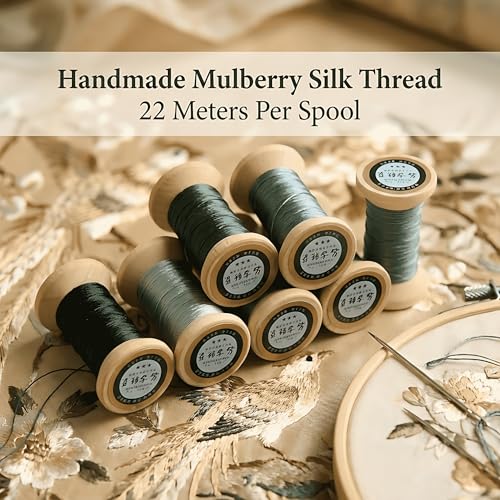 Natural 100% Mulberry Handmade Embroidery Silk Thread Silk Floss (47) - color: 47