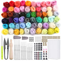 Needle Felting Kits Felt Needle Kit Wool Felting Kit 60 Colors Felting Wool - style: Style B