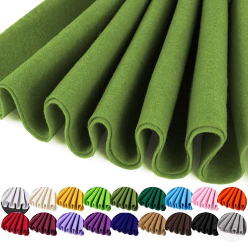 IONTACH 36" X 36" Moss Green Soft Felt Fabric 1.6mm Thick - color: Moss Green, size: Soft - 36" X 36"