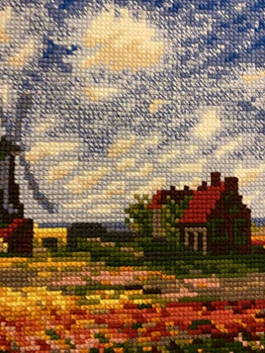 RIOLIS 1643 Tulip Fields After C. Monet's Painting Counted Cross Stitch Kit