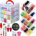 176 PCS Embroidery Floss Set, Complete Set of Tools kit, 4-Tier Organizer Storage Box - size: 4-Tier box
