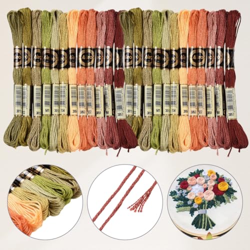24 Skeins Variegated Colorful Embroidery Floss for Sewing Crafts - color: Colorful