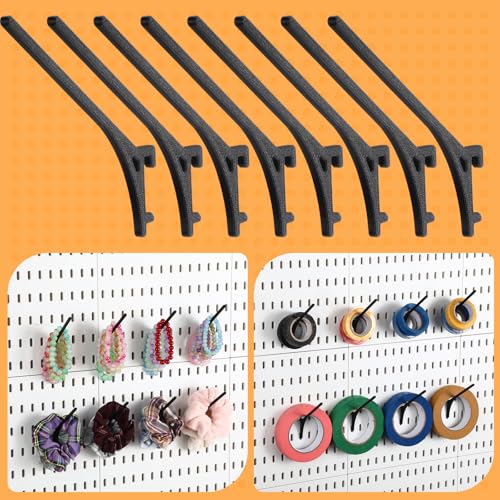 Geelin 20 Pcs Black Pegboard 45° Spool Hooks Pegboard Accessories - color: Black