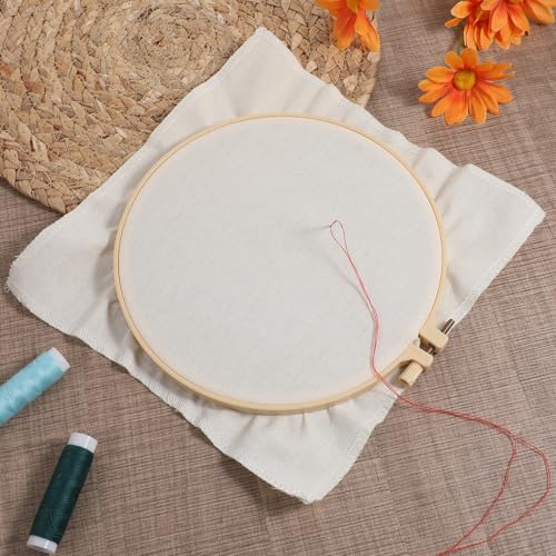 12 Pcs Embroidery Cloth Fabric 9.8 × 9.8 Inch Squares Pre-Cut