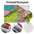 Dimensean Stamped Cross Stitch Kits Full Range of Embroidery Patterns Starter Kits for Beginners Adult DIY Cross Stitches Needlepoint Kits 11CT-Giraffe Flower 17.7x17.7 inch - color: Pattern Style 21
