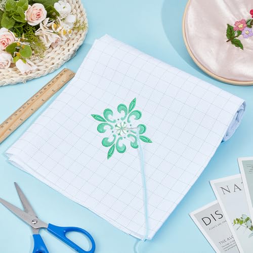 BENECREAT 14CT Aida Cloth Embroidery Cross Stitch Fabric, 39.4×29Inch Easy Count Thread Grid, Cotton Cross-Stitch Fabrics for Craft Embroidery, Handmade Needlework, DIY Handicrafts
