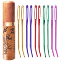 Yarn Needles Tapestry Needles Darning Needles Large-Eye Aluminum - 10 Pieces Weaving Needle for Crocheting with Wooden Needle Case