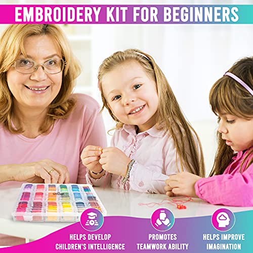 108 Color Embroidery Floss Kit, Cross Stitch Thread Storage Box - style: Floss Kit w/ Box