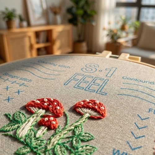 QIZUOLIFE Embroidery Kits for Adults, Water Soluble Embroidery Patterns