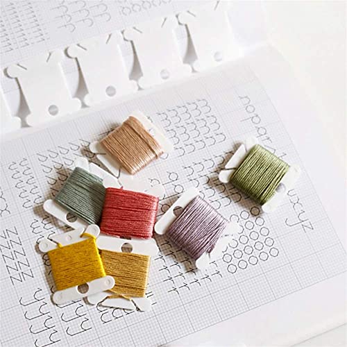 120 Pcs Plastic Sewing Thread Winding Plate Board, Cross Stitch Winding Board, Thread String Winder Cross Stitch Embroidery Thread Bobbins Organizer, Sewing Embroidery Card Cross