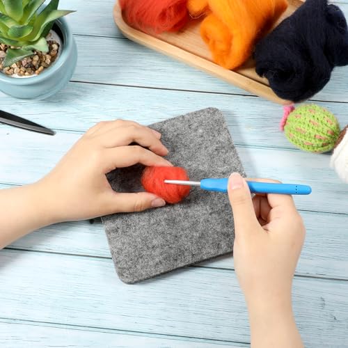 Aeaocvo Needle Felting Pad, Grey Sponge Pad, 6×6 in Needle Felting Mat for Any Wool Felt Supplies - size: 6×6 inch