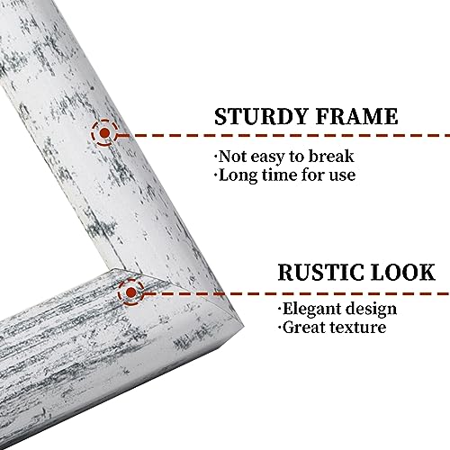 AEVETE Picture Frame 5x7 White Wash Photo Frames Rustic for Wall and Desk - color: White Wash, size: 5x7