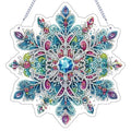 Snowflakes Diamond Art Hanging Kit for Adults, DIY Diamonds Painting Door Hanger Board Kit, Special Acrylic Diamond Art Painting Pendant Ornament Winter - color: Snowflakes