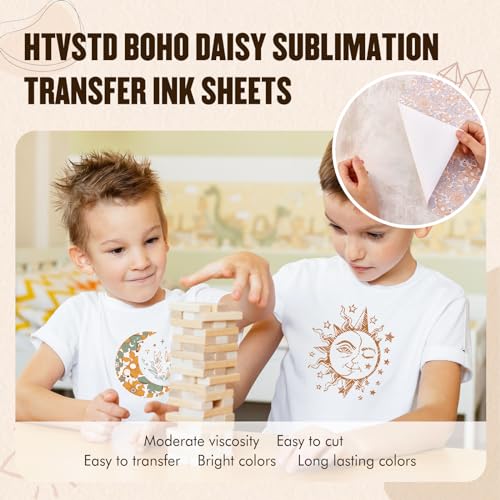HTVSTD Bellis Perennis Sublimation Transfer Ink Paper 12pcs 12*10in - color: Boho-12