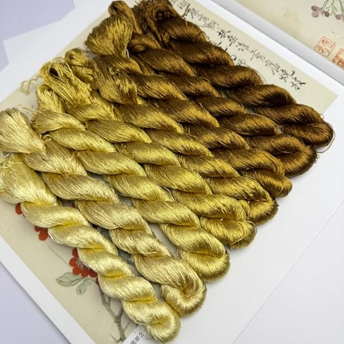 100% Mulberry Silk Embroidery Thread 8 Colors 22m Each (54) - color: 54
