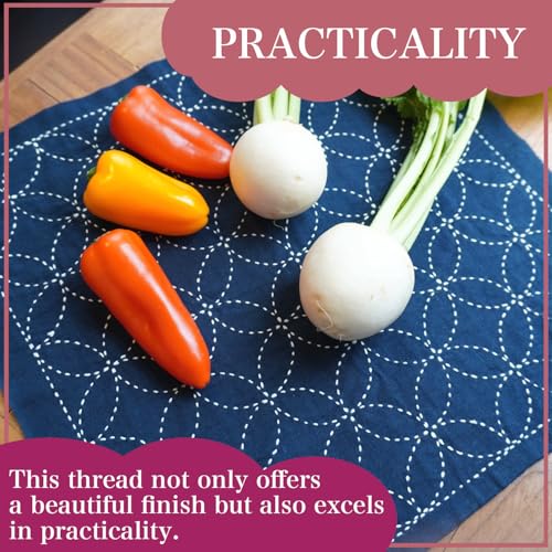 Daruma Sashiko Mini Skein Thread Set 100% Cotton Embroidery Floss for Hand Stitching and Crafts | Zipper Bag & 3 Bird Thread Cards | Made in Japan (23 Colors/Thick) - color: 23 Colors / Thick