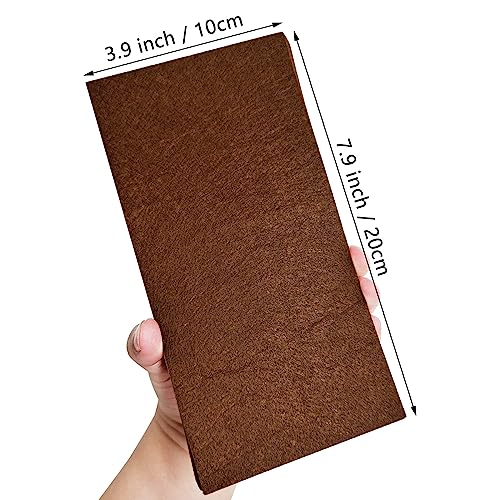 Jtnohx Self Adhesive Felt Sheets Adhesive Backed Felt Fabric Brown 4"x8" - color: Brown