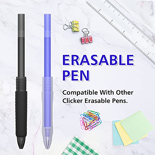 Vanstek 12 Pack 6 Blue 6 Black Erasable Gel Pen Refills, Gel Ink Refills Compatible with Erasable Pens, Fine Point 0.7 mm, Perfect for Writing Planner & Crossword Puzzles - color: 6 Black 6 Blue Refills