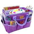 Art Supply Organizer Bag,Craft Organizer Tote Bag for Art Supplies - color: Purple