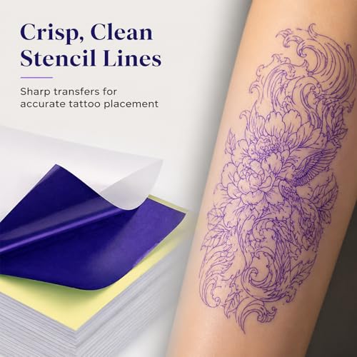 Tattoo Transfer Paper 100 Sheets A4 Size Tattoo Stencil Paper - size: A4 size/100 sheets