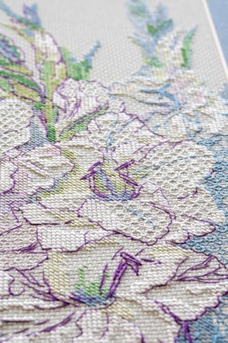 RIOLIS 2297 White Gladioli Counted Cross Stitch Kit 8.25 x 11.75 in