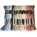 18 Skeins 157.5 Yards Variegated Cross Stitch Floss Colorful Friendship Bracelet String Gradient 6 Ply Polyester Embroidery Threads Bulk for Sewing Making Jewelry Needlecraft Knitting DIY - color: Brown