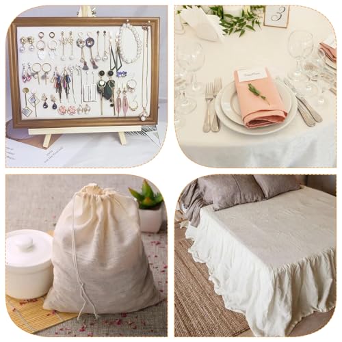 100% Cotton Fabric 3 Yard 44 Inches Wide White Cotton Quilting Fabric Soft Embroidery Quilting Fabric by The Yard, Muslin Fabrics for Sewing Material Apparel Cloth - size: 110 cm x 300 cm