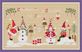 Howie's Needlepoint Cross Stitch Kits, 14CT Pre-Printed Pattern Needlepoint Kits, Full Range of Stamped Starter Kits (Christmas Snowman, 22.4 x 14.2 Inch) - color: Christmas Snowman