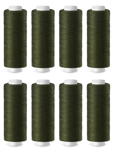 ZMAAGG Sewing Thread, Army Green, 8 Rolls 200 Yards Thread for Sewing - color: 8 PCS Army Green