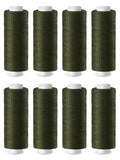 ZMAAGG Sewing Thread, Army Green, 8 Rolls 200 Yards Thread for Sewing - color: 8 PCS Army Green