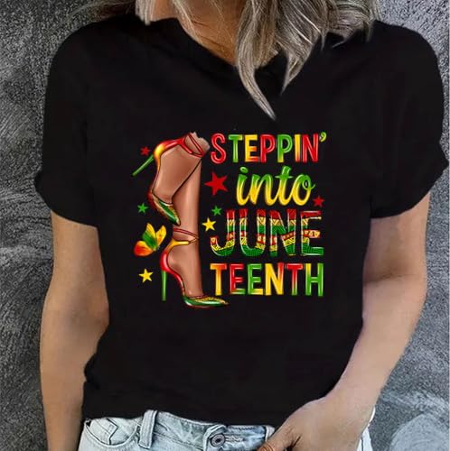 Juneteenth Iron On Transfer Patches, 4 Sheets Ready to Press Vinyl Stickers Iron On Transfers Patches for Clothing T-Shirts Washable Heat Press Decals Black History Month Clothes Decoration Applique - color: Juneteenth B
