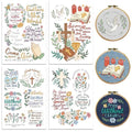 peacoblue Bible Verses and Flower Stick and Stitch Embroidery Patterns - color: Bible Verses and Flower