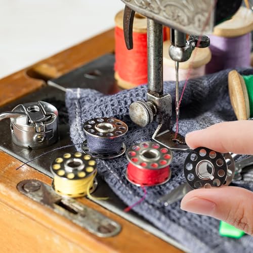 Metal Sewing Machine Bobbins, Compatible with Singer, Brother, Janome