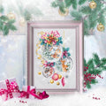 Wizardi Counted Cross-Stitch Kit A Christmas Fairy Tale 100-247 Magic Needle. Counted Cross Stitch for Beginners and Advanced - color: A Christmas Fairy Tale