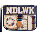 VOOGLAN Needlework Project Bag (Empty), 8 x 12 Inch - color: Navy