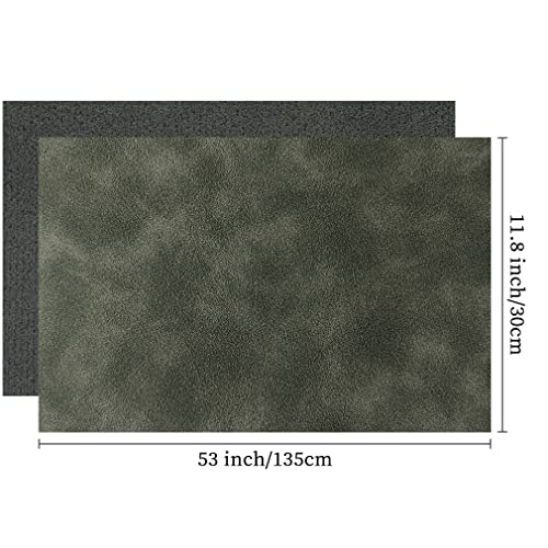 Dark Green Soft Faux Suede Fabric 30x135cm Synthetic Faux Leather Frosted Leatherette for DIY Phone Case Wallets Making - color: Dark Green