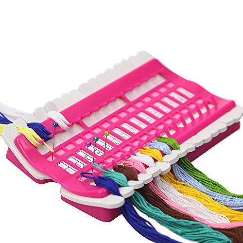 D&D Floss Organizer Cross Stitch Kit Embroidery Thread Project Card 30 Positions Sewing Needle Pins Holder Craft Tools Accessory - color: red