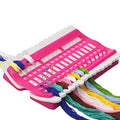 D&D Floss Organizer Cross Stitch Kit Embroidery Thread Project Card 30 Positions Sewing Needle Pins Holder Craft Tools Accessory - color: red