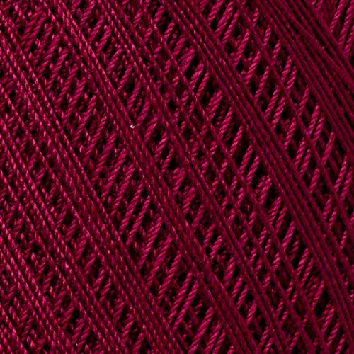 Yarn Art 1 Skein YarnArt Violet,100 Mercerized Cotton Yarn Threads Crochet Lace Hand Knitting Yarn Embroidery Arts Crafts (Cherry Red 112) - color: 112