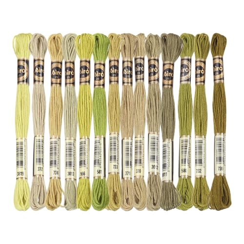 PATIKIL 14 Skeins Embroidery Floss Polyester Multicolored Gray - color: Multicolored Gray