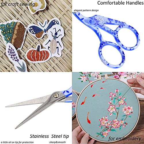 BIHRTC 4.5" Crochet Scissors Thread Snips with Protective Case - color: Celadon, size: 4.5inch