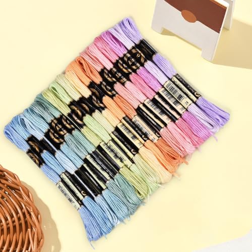 18 Skeins 157.5 Yards Variegated Embroidery Thread for Sewing - color: Candy Color