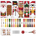 ACRNIGHEET 6PCS Christmas Cross Stitch Bookmark Kit for Beginner Stamped Cross Stitch Kits for Adults DIY Embroidery Bookmark Kits with English Instructions Hand Craft Gift 8.5''x3'' 11CT - style: Christmas Patterns 1