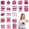 20 Pcs Breast Cancer Awareness Iron on Transfers for T-Shirts Pink Football - color: Pink Football