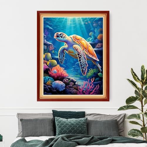 Funxvoot Stamped Cross Stitch Kits Beginners Full Range of Embroidery Kits for Adults 11CT Embroidery Patterns Needlepoint Kits Printed Cross Stitch Kits-Underwater World 16x20 inch - color: Craftsstyle02