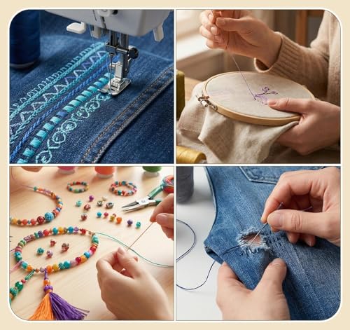 ilauke 210 pcs Bobbins Sewing Thread, 36 Colors Class15 Prewound Bobbins - color: 210 color