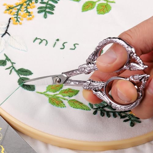 YOUGUOM Sewing Embroidery Scissors, Small Craft Shears with Cover - color: Light Purple