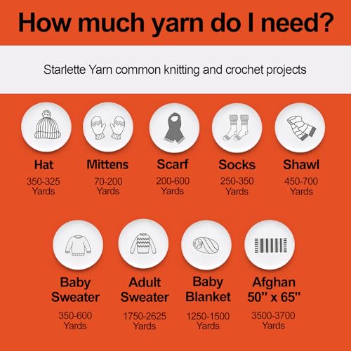 Mary Maxim Starlette Yarn, Soft Acrylic Yarn, 3.5 OZ 180 Yards Burnt Orange - color: Burnt Orange