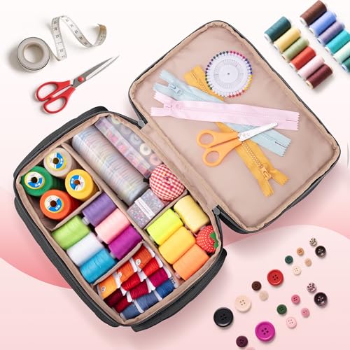 Marscamd Sewing Organizer Bag with Detachable Dividers, Black (Bag Only) - color: Black