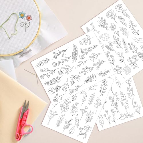 Leaf Embroidery Patterns, Water Soluble Stick and Stitch Paper - style: Leaf140